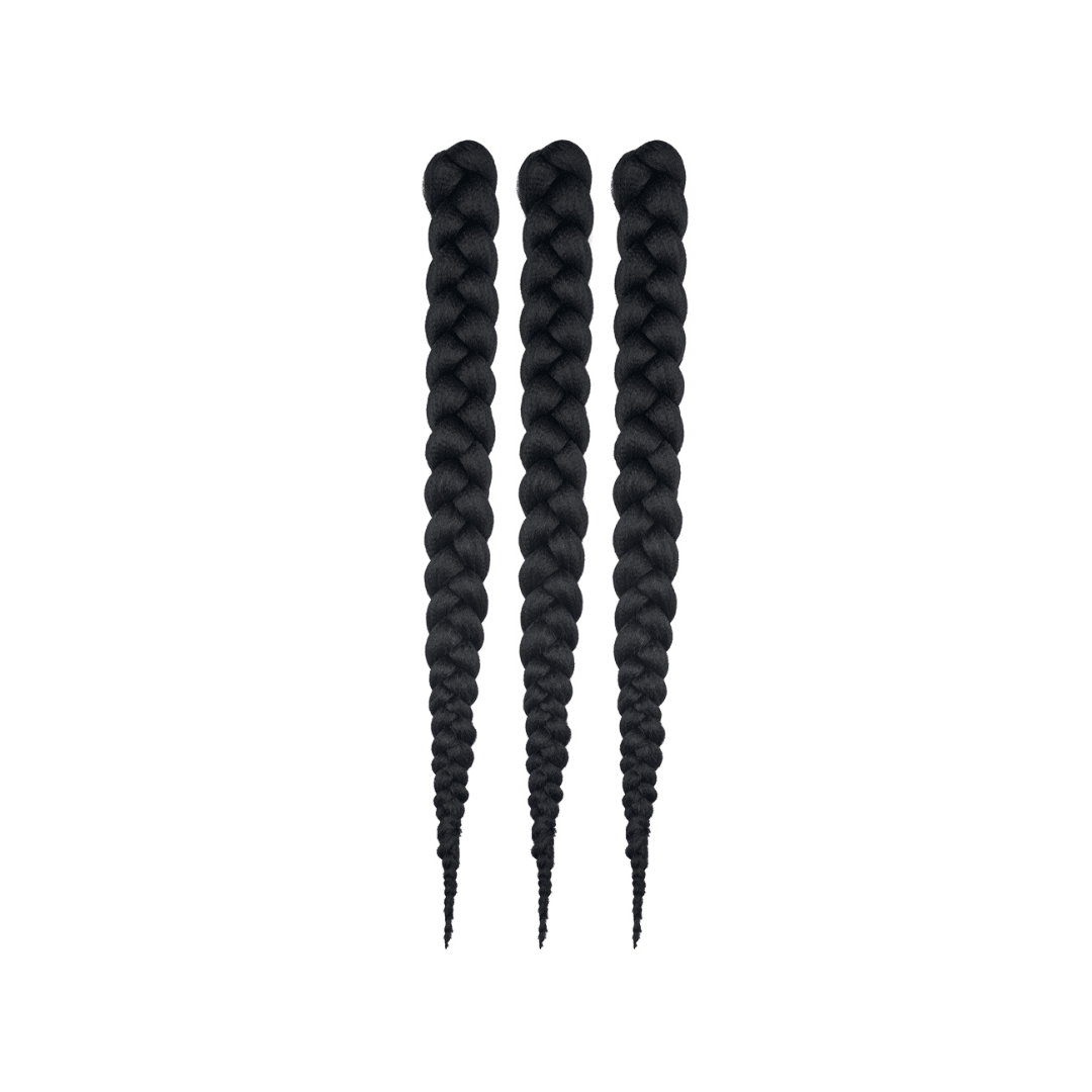 28-inch hypoallergenic braiding hair bundle pack, pre-stretched and pre-layered for sensitive scalps, itch-free and natural look.