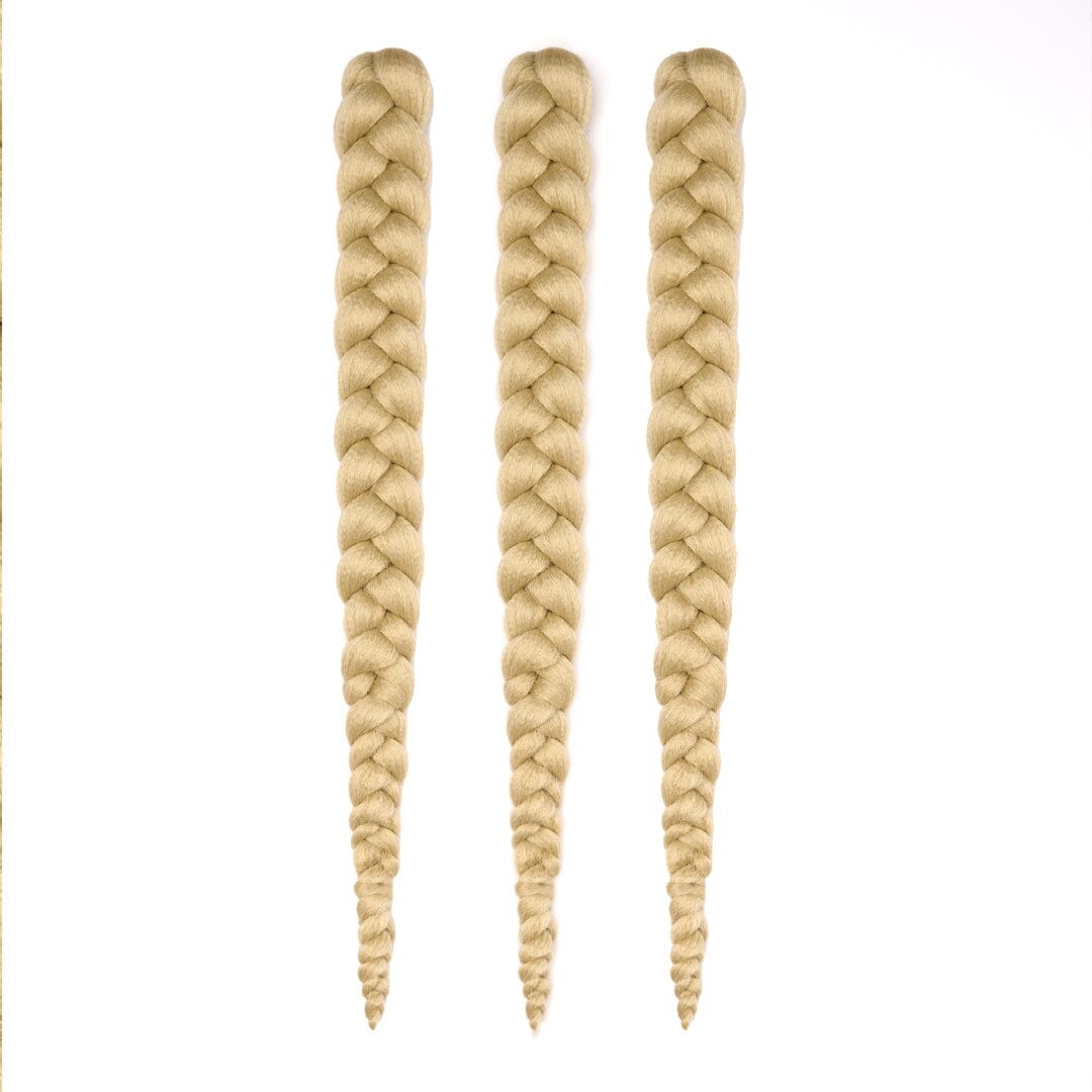 28" hypoallergenic braiding hair bundle, pre-stretched and layered, ideal for sensitive scalps, Dosso Beauty, chemical-free, lightweight